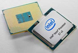 Intel® Xeon® Processor E7 v3 CPU package top and bottom