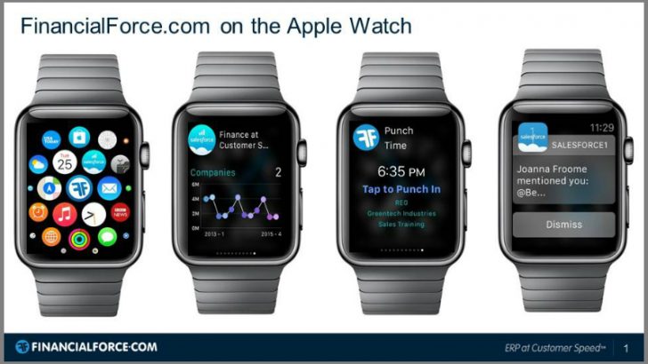 FinancialForce Apple Watch App (Source FinancialForce)