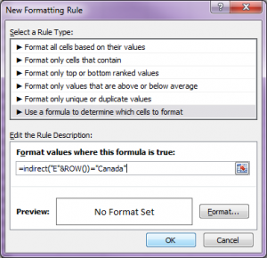 formatting row 5