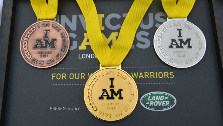 Invictus Games Medals Photo: Sergeant Rupert Frere RLC/MOD [OGL (http://www.nationalarchives.gov.uk/doc/open-government-licence/version/1/)], via Wikimedia Commons