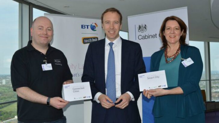 SEE.SENSE receive award from Matt Hancock, Minister for the Cabinet Office and Paymaster (Image Credit BT)