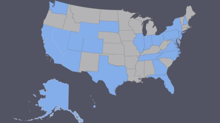 Xero supports Xero Payroll in 26 US states now Image source: https://www.amcharts.com/visited_states