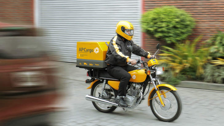 delivery on motorcycle