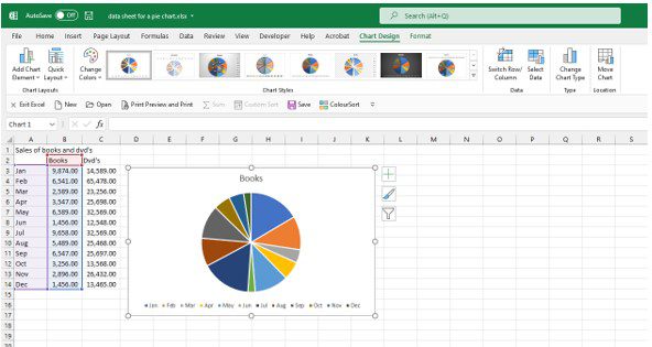 How to create a Pie chart in Excel